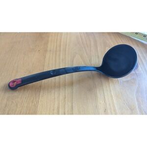 GoodCook Black Nylon Soup Ladle Red Hanging Loop Non-Stick‎ Safe 11.5 Inch